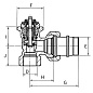 Вентиль термостатический угловой никель ВН 1/2" с преднастройкой SIMPLEX